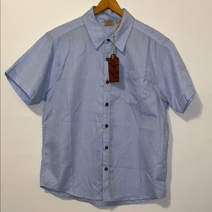 NWT TELLURIDE CLOTHING Men’s Medium Donny Short Sleeve Button Down Blue